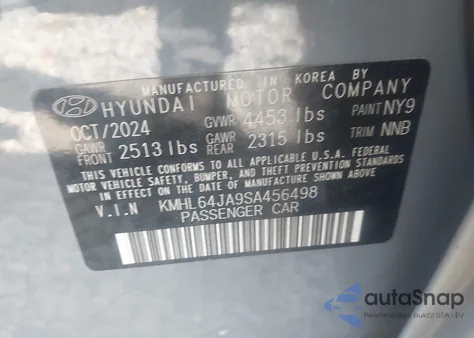 2025 Hyundai Sonata Sel from USA, damaged, VIN KMHL64JA9SA456498